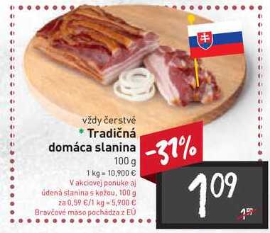 Tradičná domáca slanina 100 g 