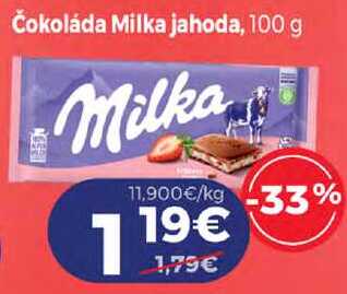 Čokoláda Milka jahoda, 100 g 