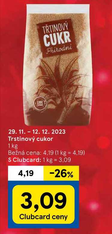 Trstinový cukor, 1 kg v akcii