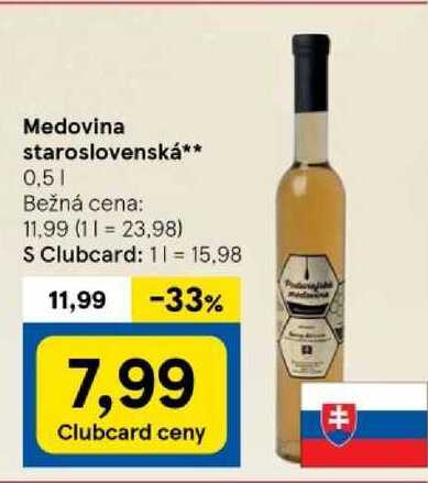 Medovina staroslovenská, 0,5 l