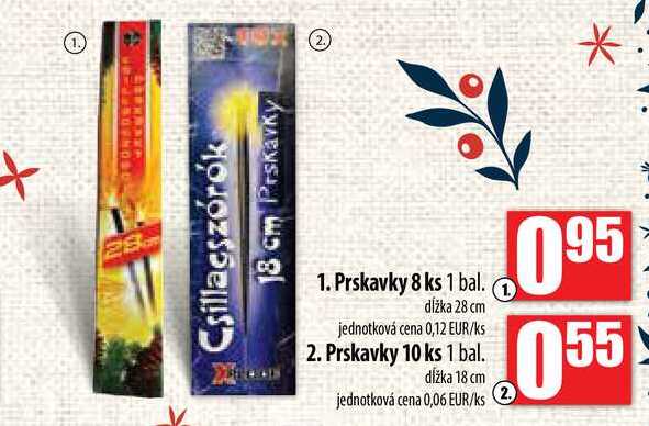 Prskavky 8 ks 