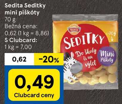 Sedita Seditky mini piškóty, 70 g 