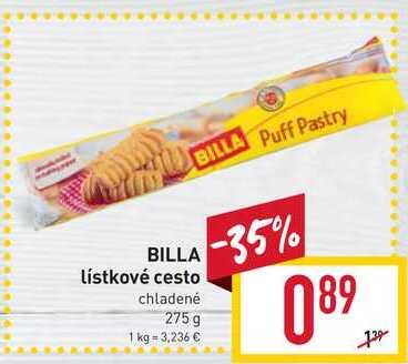 BILLA lístkové cesto chladené 275 g  