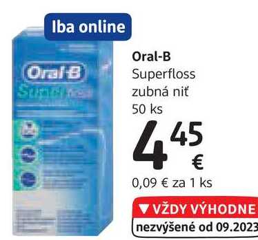 Oral-B Superfloss zubná niť, 50 ks