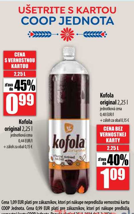 Kofola original 2,25 l