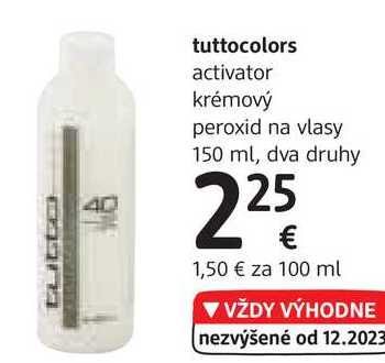 tuttocolors activator krémový peroxid na vlasy, 150 ml