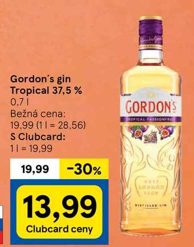Gordon's gin Tropical 37,5%, 0,7 l