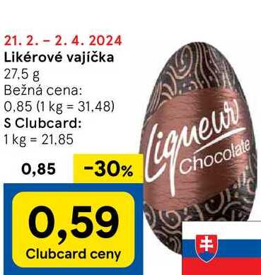Likérové vajíčka, 27,5 g 