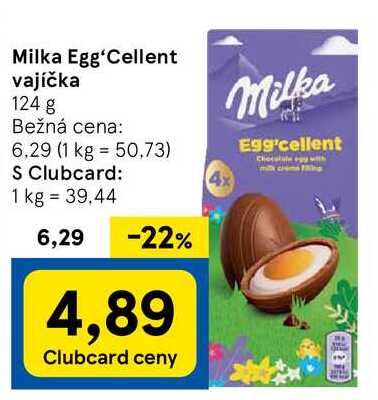 Milka Egg´Cellent vajíčka, 124 g 