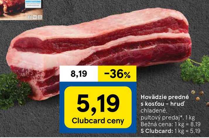 Hovädzie predné s kosťou - hrud', 1 kg
