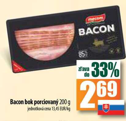 Bacon bok porciovaný 200 g 