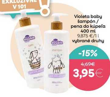 Violeta baby šampón/ pena do kúpeľa 400 ml 