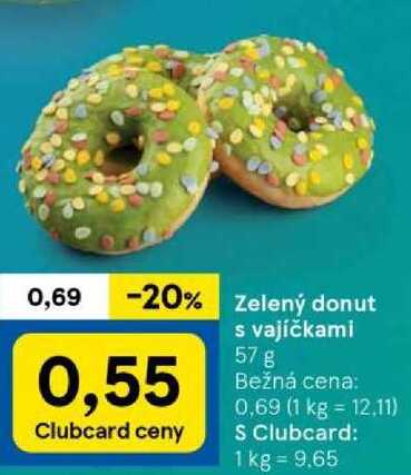 Zelený donut s vajíčkami, 57 g