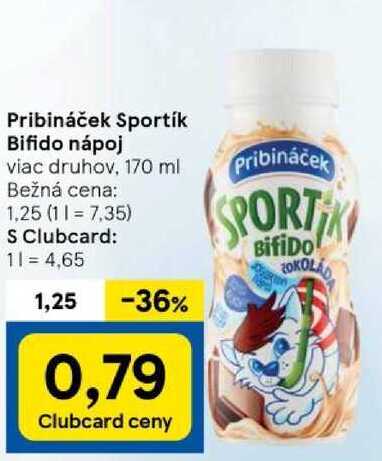 Pribináček Sportík Bifido nápoj, 170 ml 