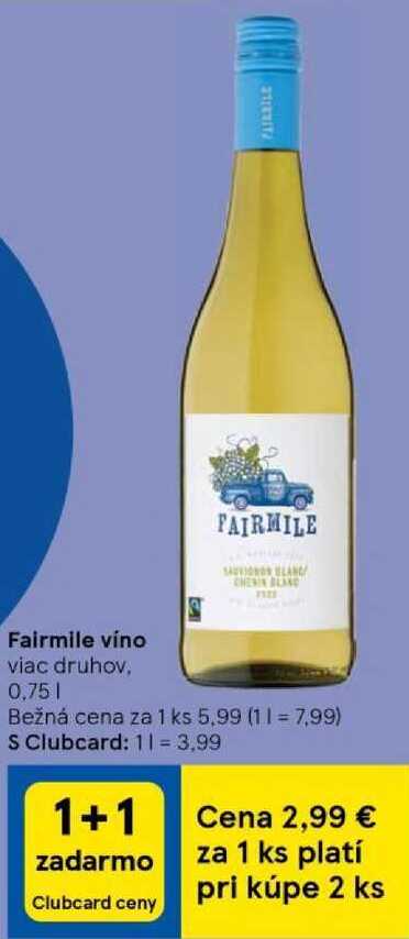 Fairmile víno, 0,75 l