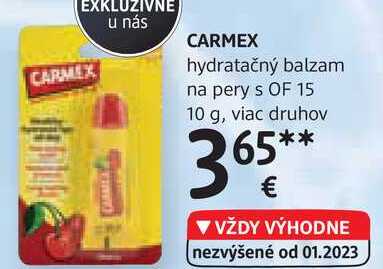 CARMEX hydratačný balzam na pery s OF 15, 10 g