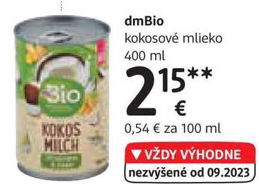 dmBio kokosové mlieko, 400 ml 