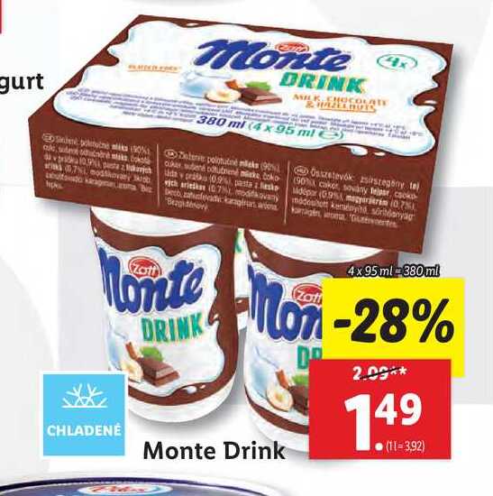  Monte DRINK 4 x 95 ml 