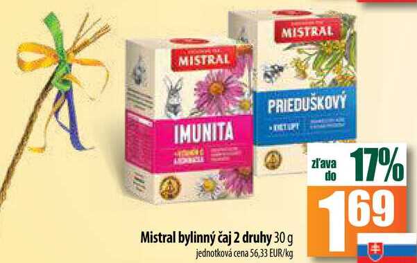 Mistral bylinný čaj 2 druhy 30 g 