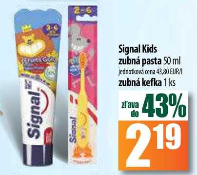 Signal Kids zubná pasta 50 ml zubná kefka 1 ks  