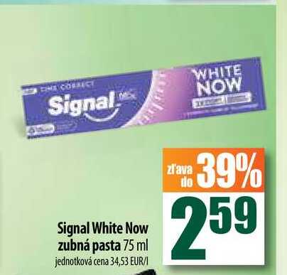 Signal White Now zubná pasta 75 ml 