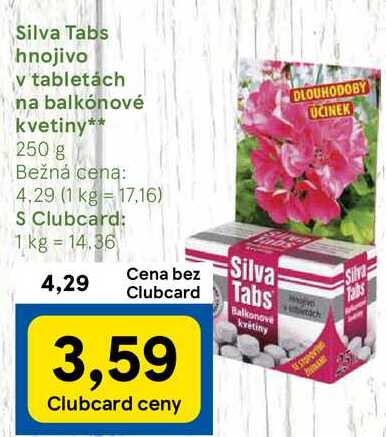 Silva Tabs hnojivo v tabletách na balkónové kvetiny, 250 g