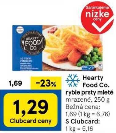 Hearty Food Co. rybie prsty mleté, 250 g 