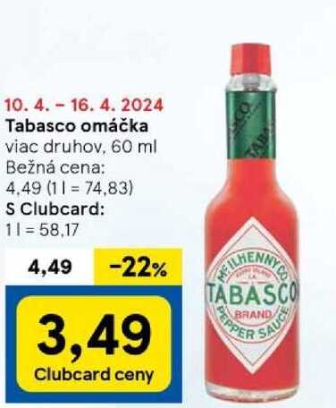 Tabasco omáčka, 60 ml