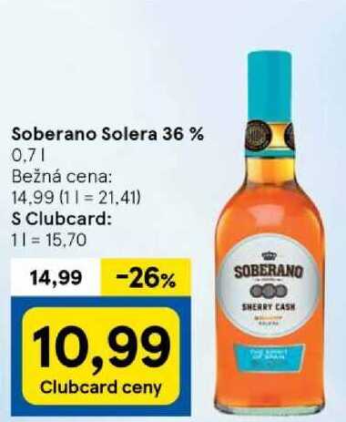 Soberano Solera 36 %, 0,7 l