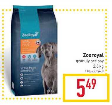 Zooroyal granuly pre psy 2,5 kg 