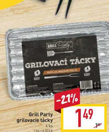Grill Party grilovacie tácky 4 ks