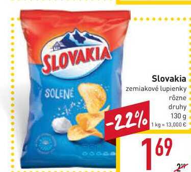 Slovakia zemiakové lupienky 130 g 