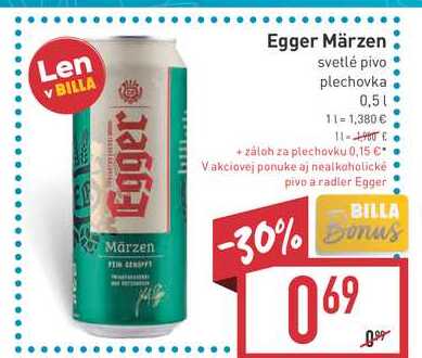 Egger Märzen svetlé pivo plechovka 0,5L