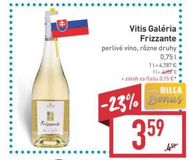 Vitis Galéria Frizzante perlivé víno, rôzne druhy 0,75 L