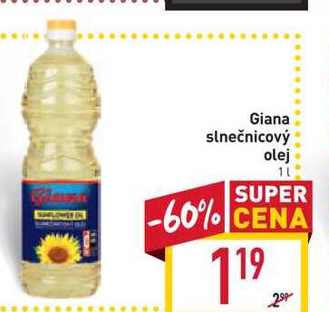 Giana slnečnicový olej 1l