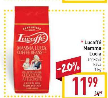 Lucaffé Mamma Lucia zrnkovȧ káva 1 kg 