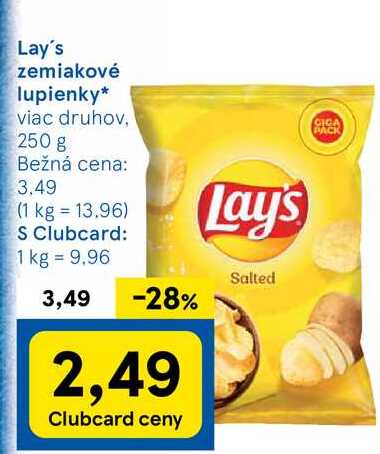 Lay's zemiakové lupienky, 250 g 