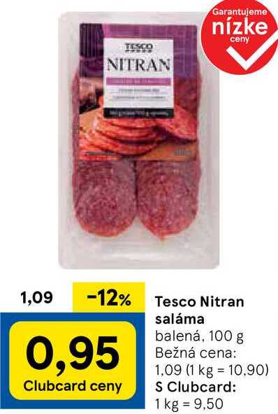 Tesco Nitran saláma, 100 g