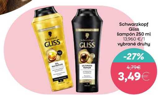 Schwarzkopf Gliss šampón 250 ml 