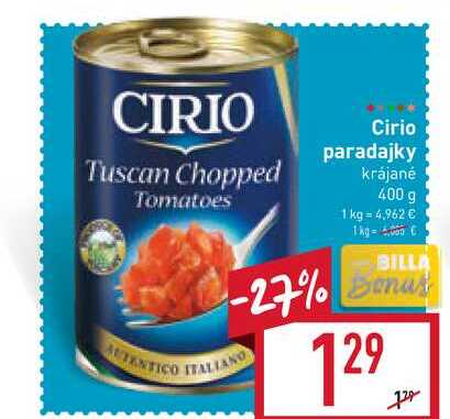 Cirio paradajky krájané 400 g 