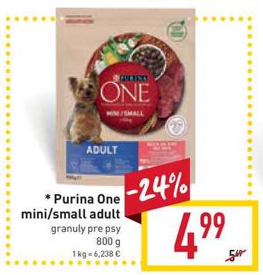 Purina One mini/small adult granuly pre psy 800 g  