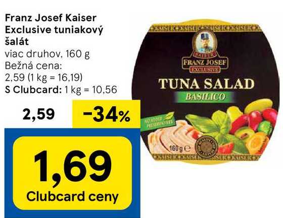 Franz Josef Kaiser Exclusive tuniakový šalát, 160 g 
