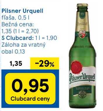 Pilsner Urquell, 0,5 l v akcii