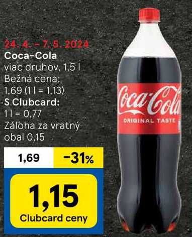 Coca-Cola, 1,5 l