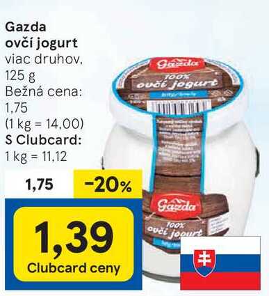 Gazda ovčí jogurt, 125 g