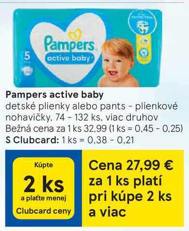 Pampers active baby, 74 - 132 ks 