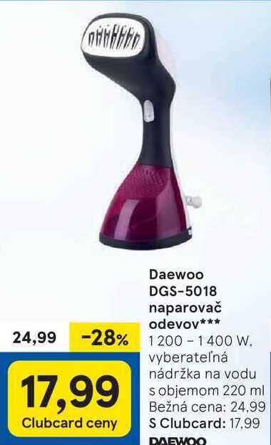 Daewoo DGS-5018 naparovač odevov
