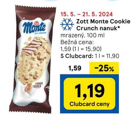 Zott Monte Cookie Crunch nanuk, 100 ml