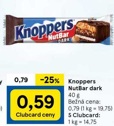 Knoppers NutBar dark, 40 g 
