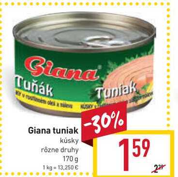 Giana tuniak kúsky rôzne druhy 170 g 